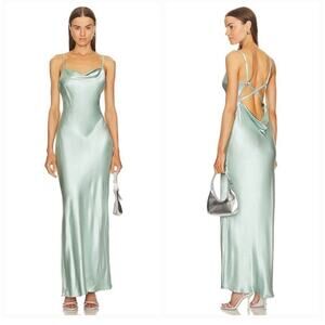 Bec + Bridge Malia Maxi Dress Crisscross Back Seafoam Green Size 4 NWT
